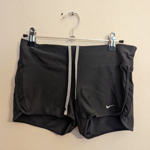 Womens Nike Gray Spandex Running Compression Shorts Medium